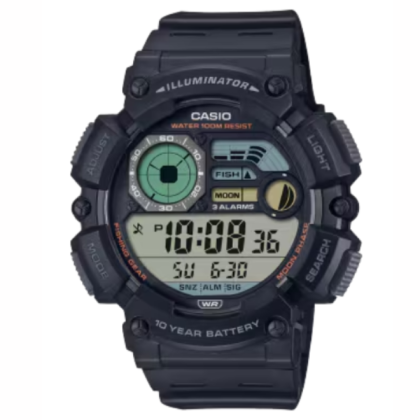 Casio General WS-1500H-1AV Black Resin Band Men Watch